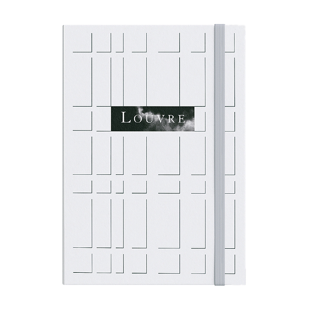 Philippe Apeloig Louvre Calepinage elastic notebook - White