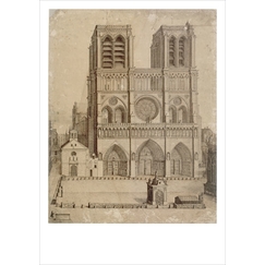 Postcard Antier or Hantier - Notre Dame of Paris in 1699