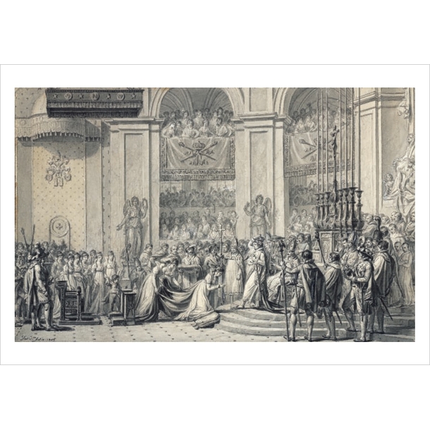 Postcard David - The Rite or The Coronation, Paris, 1805.