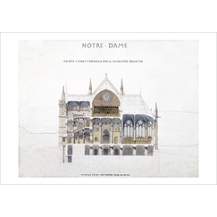 Postcard Lassus and Viollet-le-Duc - Notre Dame Paris Cathedral