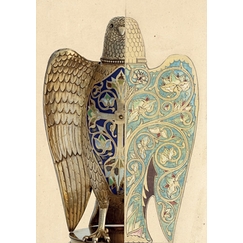 Carte postale Chertier - Chrémier en forme de colombe, 1866