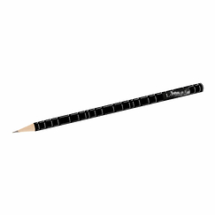 Crayon à papier Calepinage Louvre Philippe Apeloig - Noir et lignes blanches