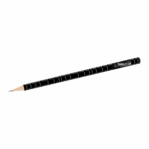 Crayon à papier Calepinage Louvre Philippe Apeloig - Noir et lignes blanches