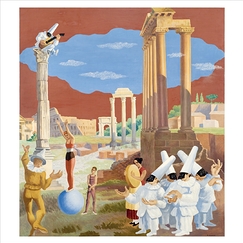 Postcard Gino Severini - The Tightrope, 1928