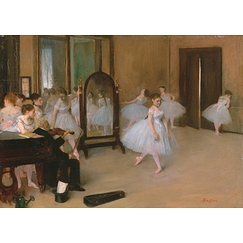 Carte postale Edgar Degas - La Classe de danse, vers 1870