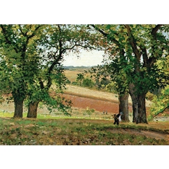 Carte postale Camille Pissarro - Les Châtaigniers à Osny, 1873