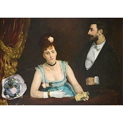 Carte postale Eva Gonzales - Une loge aux Italiens, vers 1874