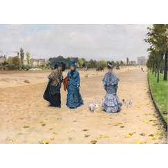 Postcard Giuseppe De Nittis - Avenue bois de Boulogne, 1874