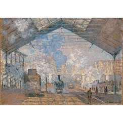 Carte postale Claude Monet - La Gare Saint-Lazare, 1877