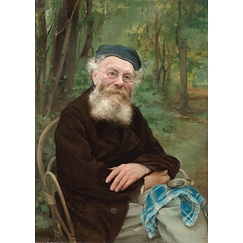 Carte postale Jules Bastien-Lepage - Portrait du grand-père de l'artiste, 1874
