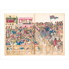 Carte postale Barthélemy D'Eyck - René d'Anjou, Traité de la forme et devis comme on fait un tournoi, dit Le Livre des tournois