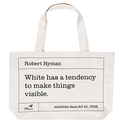 Tote bag of the exhibition Robert Ryman. The act of looking - Musée de l'Orangerie