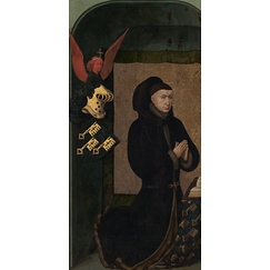 Carte postale Rogier Van Der Weyden - Portrait du donateur Nicolas Rolin, volet extérieur