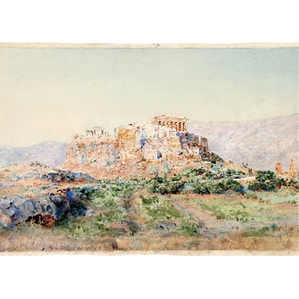 Carte postale Emile Gilliéron - Vue occidentale de l'Acropole d'Athènes