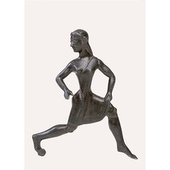 Postcard Athlete woman , statuette Laconian