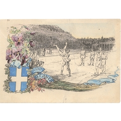 Carte postale Emile Gilliéron - Projet de carte postale pour la Mésolympiade de 1906