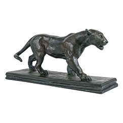 Jaguar marchant Barye - Bronze