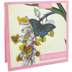 10 cartes doubles & enveloppes - Papillons