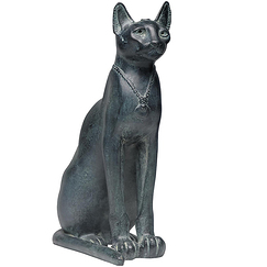 Cat of the goddess Bastet with a necklace